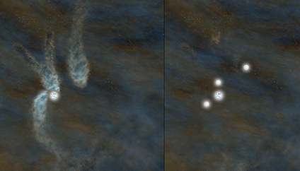 Artist's conception of the Barnard 5 star-forming core