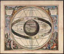 Andreas Cellarius's illustration of the Ptolemaic System (17th century), which shows the solar system and signs of the zodiac with the Earth at the center.J. van Loon, National Library of Australia; Astrology vs Astronomy