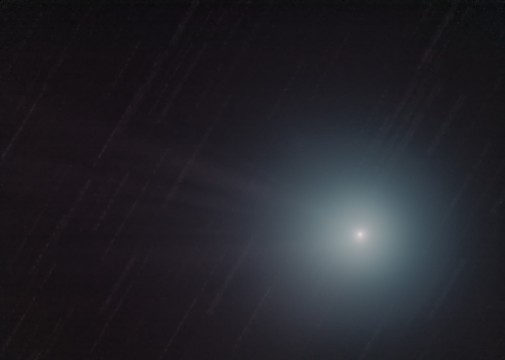Telescopic view of the head of Comet Lovejoy (C/2014 Q2), Jan. 14, 2015.