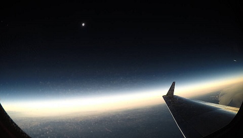 Eclipse from the air