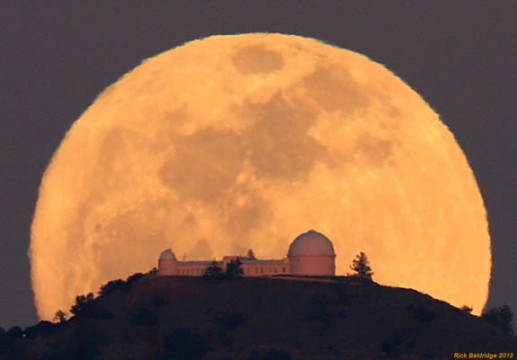 A magnificent Moon frames the Lick Observatory atop Mt. Hamilton near San Jose, Calif. in March 2012. Rick Baldridge