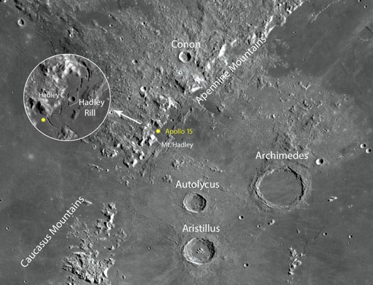 Apollo landing sites: A stroll along the rill