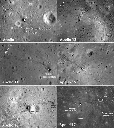 Apollo landing sites: They're all still there!