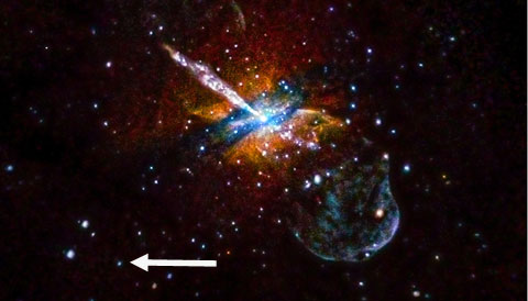 Centaurus A and a neighboring X-ray flash