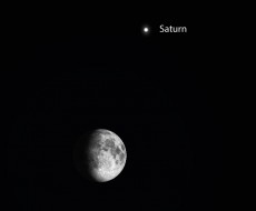 Moon and Saturn on July 7, 2014