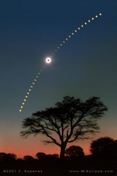 Eclipse Photography: Composite of Partial Phases