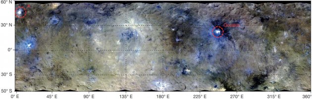 False-color map of Ceres