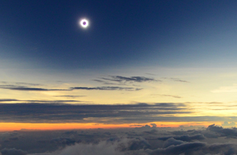 Totality above the clouds