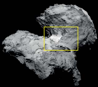 Hapi region on Comet 67P