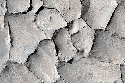 Polygons in Martian ice