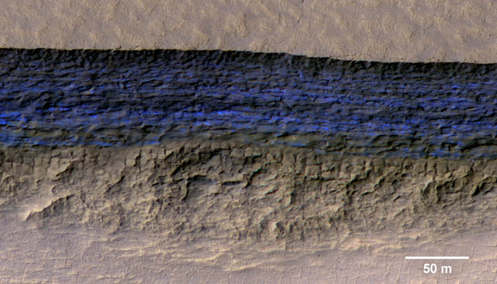 Ice cliff on Mars