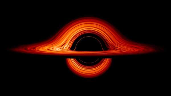 Black hole simulation frame