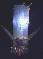 Reflective panel on an Iridium satellite