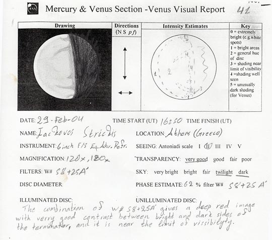 Careful notes on Venus