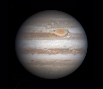 Jupiter with Red Spot on Nov. 8, 2014