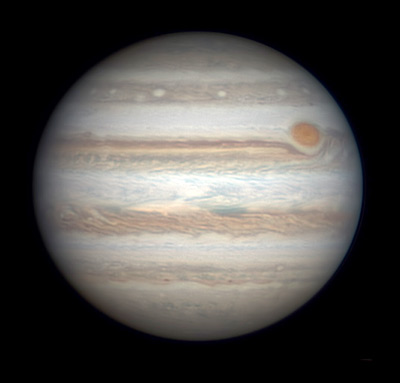 Jupiter with Great Red Spot, Feb. 12, 2016