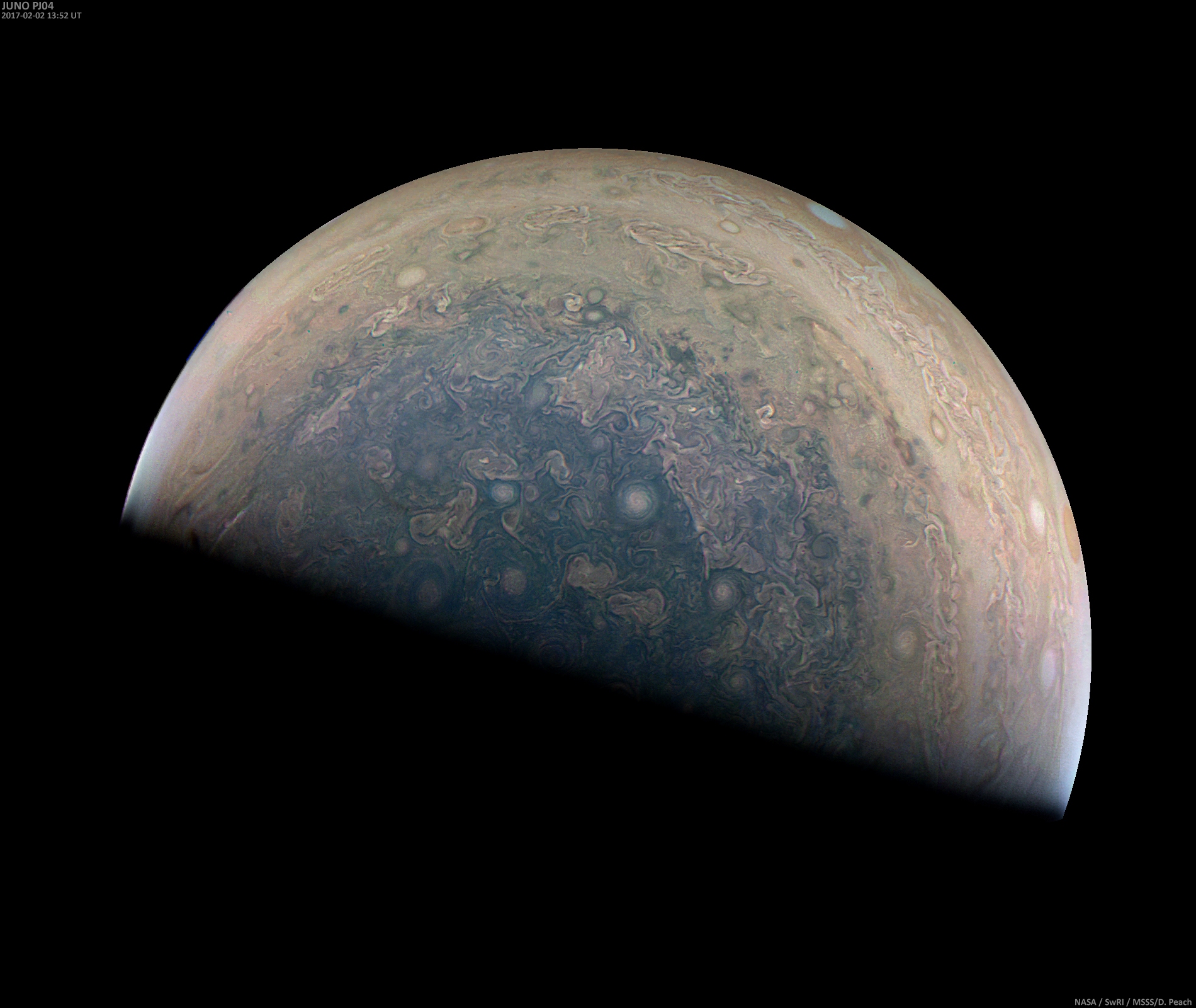 Jupiter by Juno, Feb. 2, 2017
