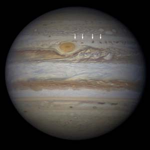Jupiter image by Damien Peach in February 2014