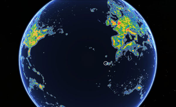 World Map of Light Pollution