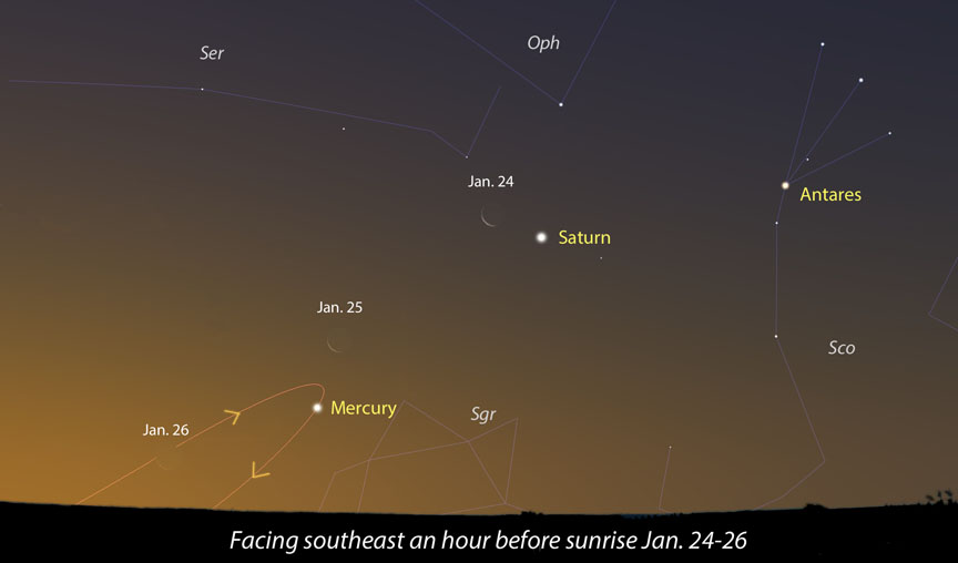 view of mercury from telescope