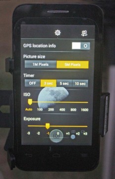 SmartPhone display for lunar imaging