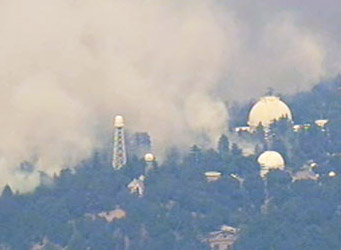 Control fires atop Mount Wilson