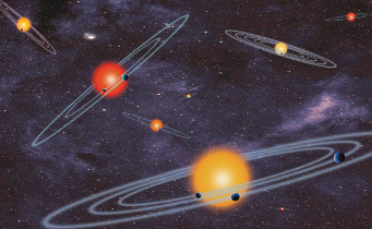 An artist's conception of multiple-transiting planet systems. NASA