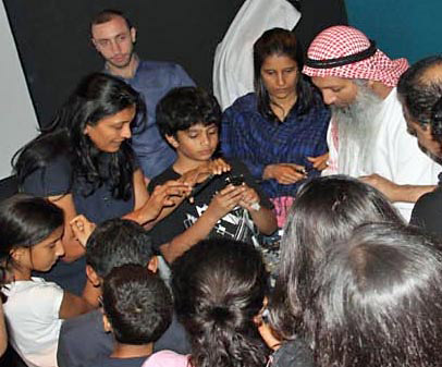 NEAF guest Hasan Ahmad al Hariri teaching amateur astronomy in Dubai.
