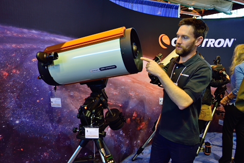 Bryan Cogdell with Celestron telescope