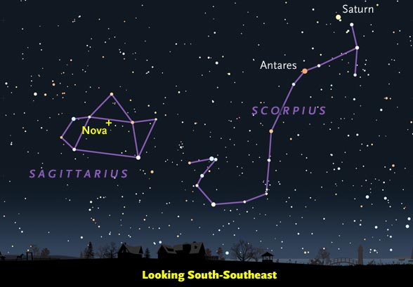 Finder chart for Nova in Sagittarius, March 2015