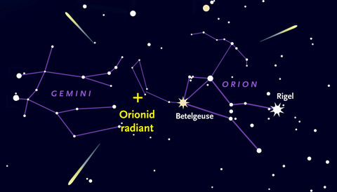 Orionid radiant near Betelgeuse