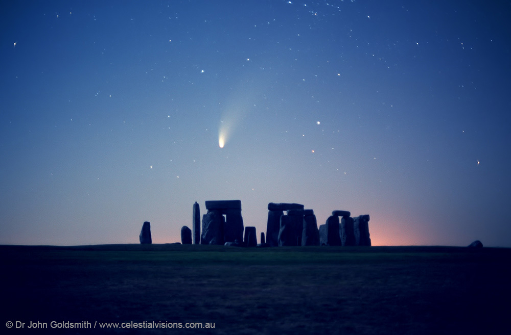 Comet Hale-Bopp and Stonehenge
