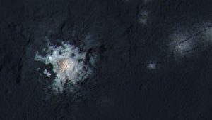 bright spot on Ceres, enhanced color