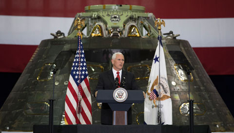 Vice President Mike Pence at the Kennedy Space Center