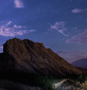 Perseid meteor over Iran