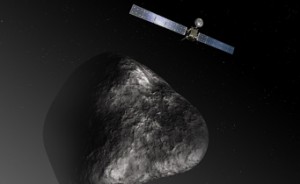 Artist’s impression of  Rosetta comet 67P/Churyumov–Gerasimenko (not to scale).