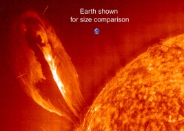 Earth and Sun size comparison.ESA & NASA