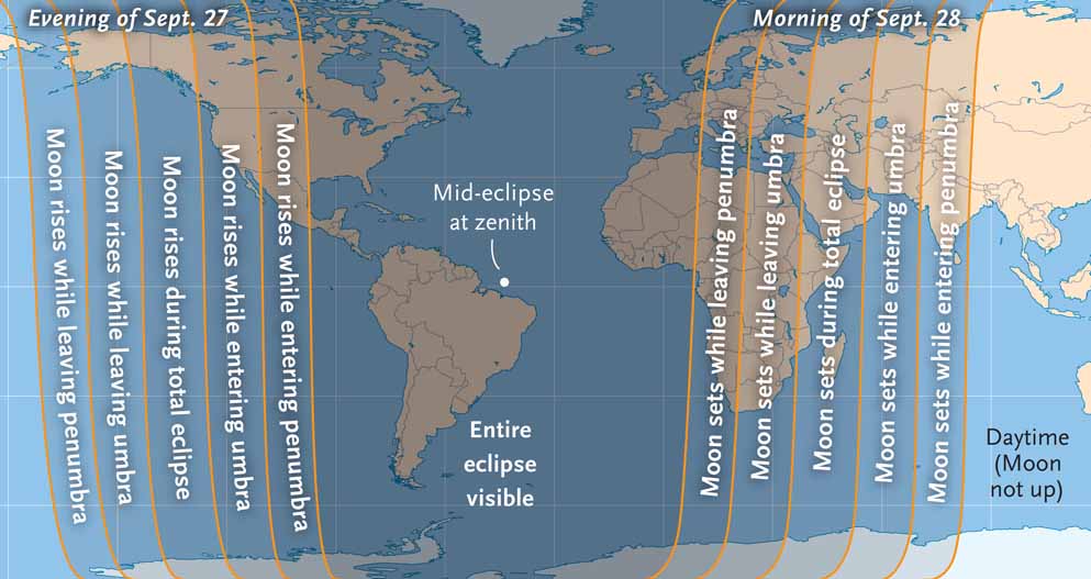 Who will see this month's total lunar eclipse?