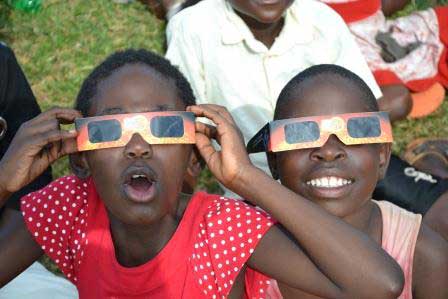 Ugandan children see annular solar eclipse in 2013