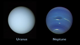 Uranus and Neptune as seen by Voyager 2