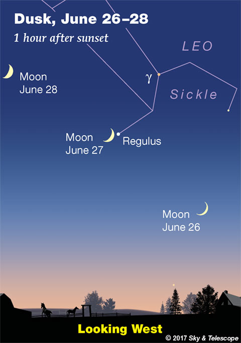 Moon and Regulus, June 27, 2017