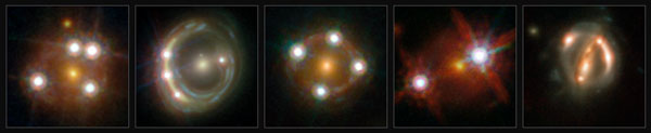 Five gravitationally lensed quasars