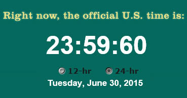 Leap second on June 30, 2015