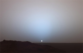 Sunset over Mars's Gusev Crater