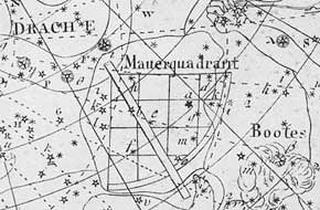 Old star map showing the constellation Quadrans