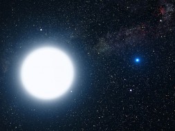 Brightest star, Sirius A, with its companion, Sirius B