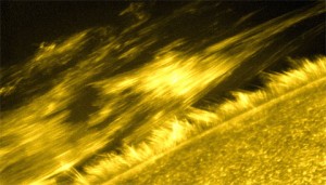 solar filament from the side