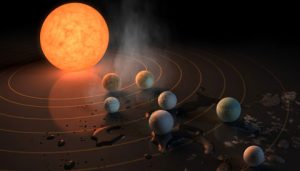artist's concept of TRAPPIST-1 system