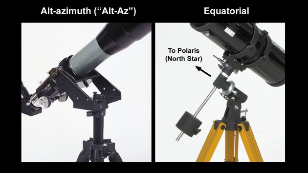 Two types of telescope mounts