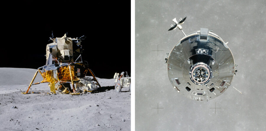 apollo 16 lunar module on the moon